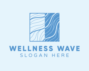 Square Water Wave Brand logo design