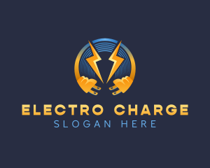 Plug Electricity Energy logo design