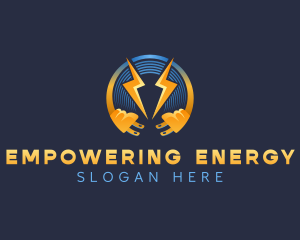 Plug Electricity Energy logo design