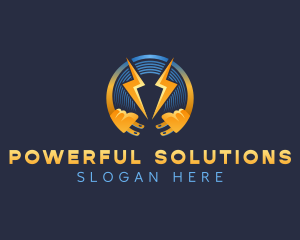 Plug Electricity Energy logo design