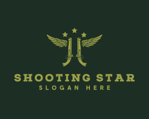 Military Gun Rifle logo design