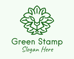 Green Lion Leaves logo design