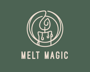 Melting Candlestick Decoration  logo design