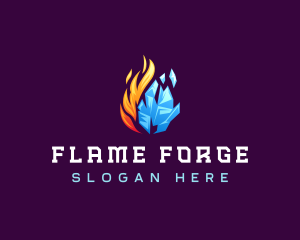 Ice Fire Thermal HVAC logo design