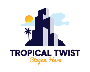 Tropical Island Condominium logo design