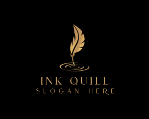 Calligrapher Quill Pen logo design