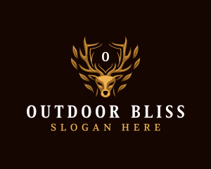 Premium Deer Horn logo design