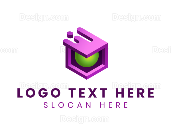 3D Cube Software Tech Logo