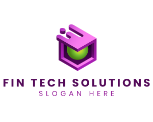 3D Cube Software Tech logo design