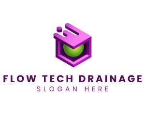 3D Cube Software Tech logo design