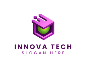 3D Cube Software Tech logo design