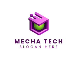 3D Cube Software Tech logo design