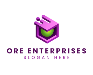 3D Cube Software Tech logo design