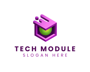 3D Cube Software Tech logo design