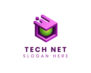 3D Cube Software Tech logo design