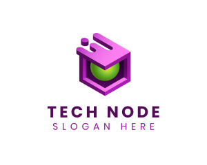 3D Cube Software Tech logo design