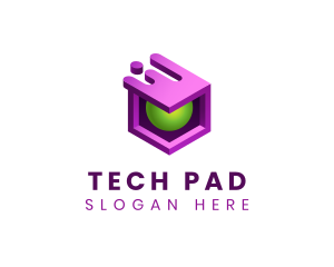 3D Cube Software Tech logo design