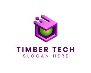 3D Cube Software Tech logo design