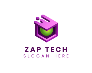 3D Cube Software Tech logo design