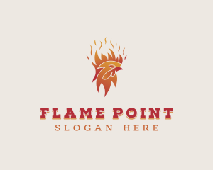 Flame Chicken Barbecue logo design