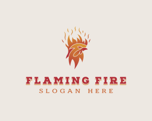 Flame Chicken Barbecue logo design