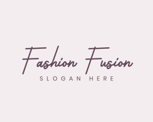 Cursive Feminine Fashion  logo design