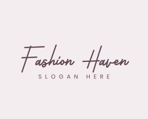 Cursive Feminine Fashion  logo design