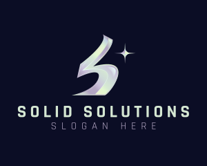 Cosmic Metallic Letter S logo design