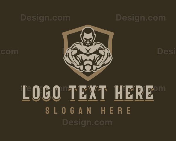 Masculine Body Building Man Logo