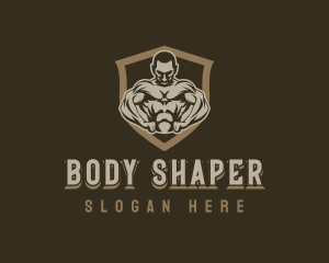 Masculine Body Building Man logo design