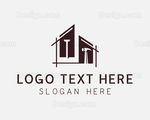 House Construction Handyman Tools Logo