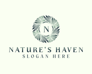 Nature Garden Leaves logo design