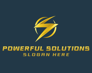 Lightning Energy Charging logo design