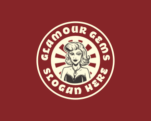 Retro Fashion Woman logo design