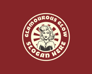 Retro Fashion Woman logo design