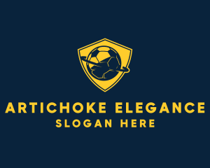 Gold Soccer Badge logo design