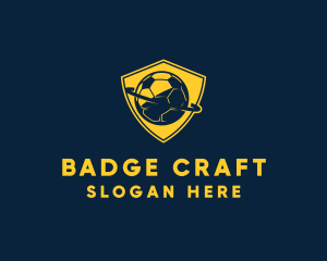 Gold Soccer Badge logo