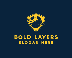 Gold Soccer Badge logo design