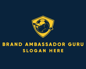 Gold Soccer Badge logo design