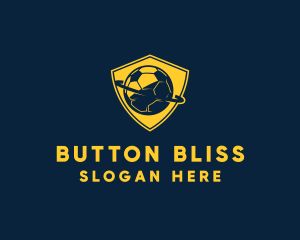 Gold Soccer Badge logo design