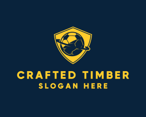 Gold Soccer Badge logo design