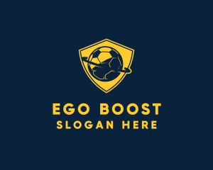 Gold Soccer Badge logo design