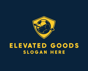 Gold Soccer Badge logo design