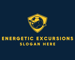 Gold Soccer Badge logo design