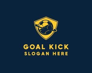 Gold Soccer Badge logo