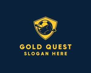 Gold Soccer Badge logo