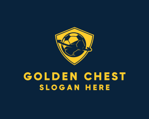 Gold Soccer Badge logo design