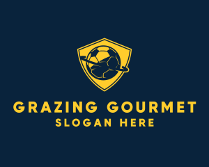 Gold Soccer Badge logo design