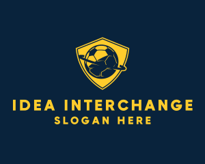 Gold Soccer Badge logo design