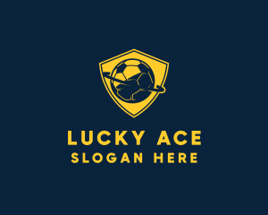 Gold Soccer Badge logo design